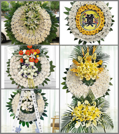 河南南阳卧龙区靳岗街道香铺村花圈速递